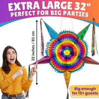 Mexican Piñata, Christmas Pinata - Rainbow Brights 32" - image 2