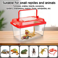 12Pcs Plastic Reptile Terrariums Carrier Cage - M - image 4