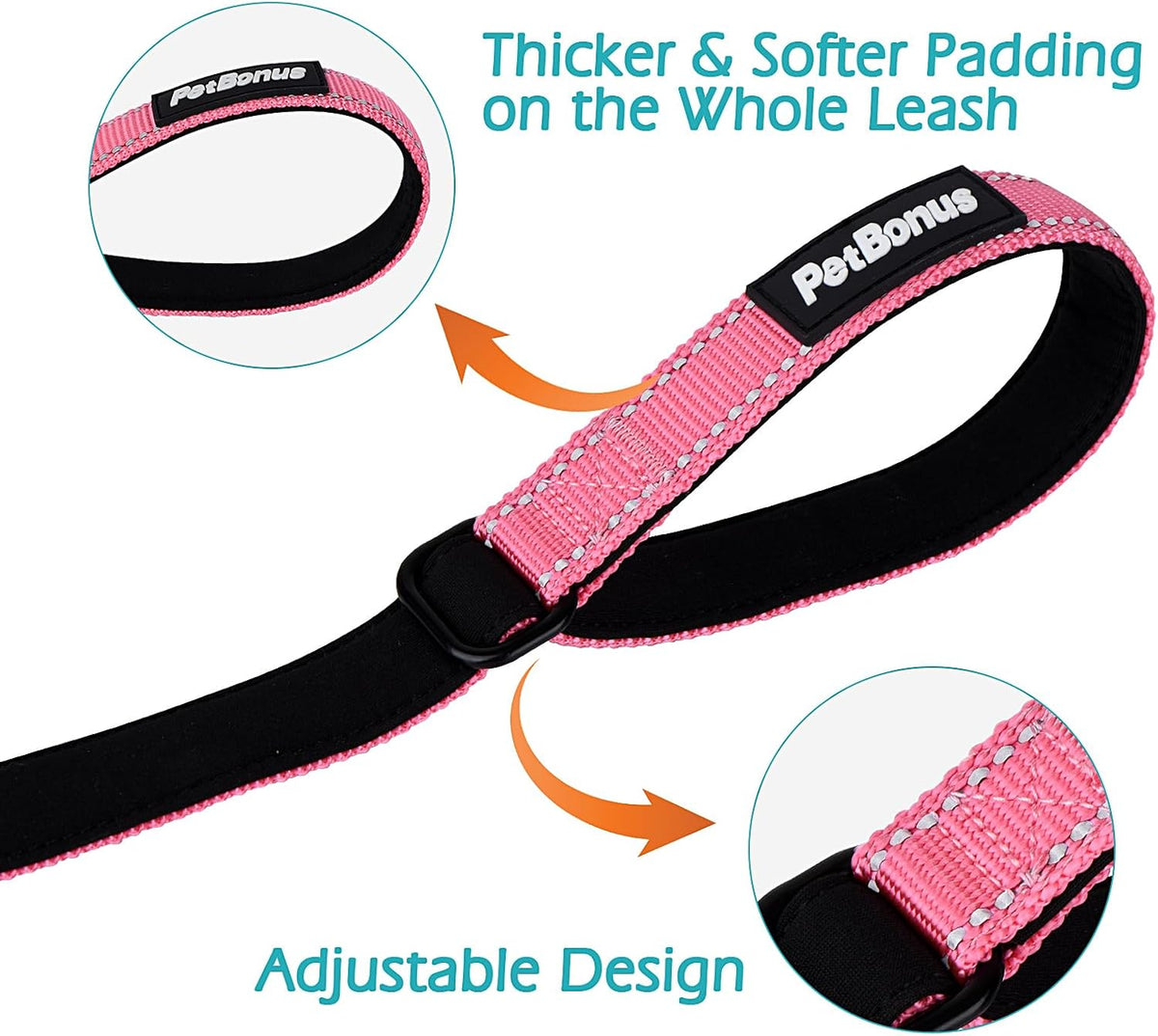 PetBonus Dog Leash Wrist Strap with Lockable Clip for Dog Retractable - Pink / 1 Pack - image 3
