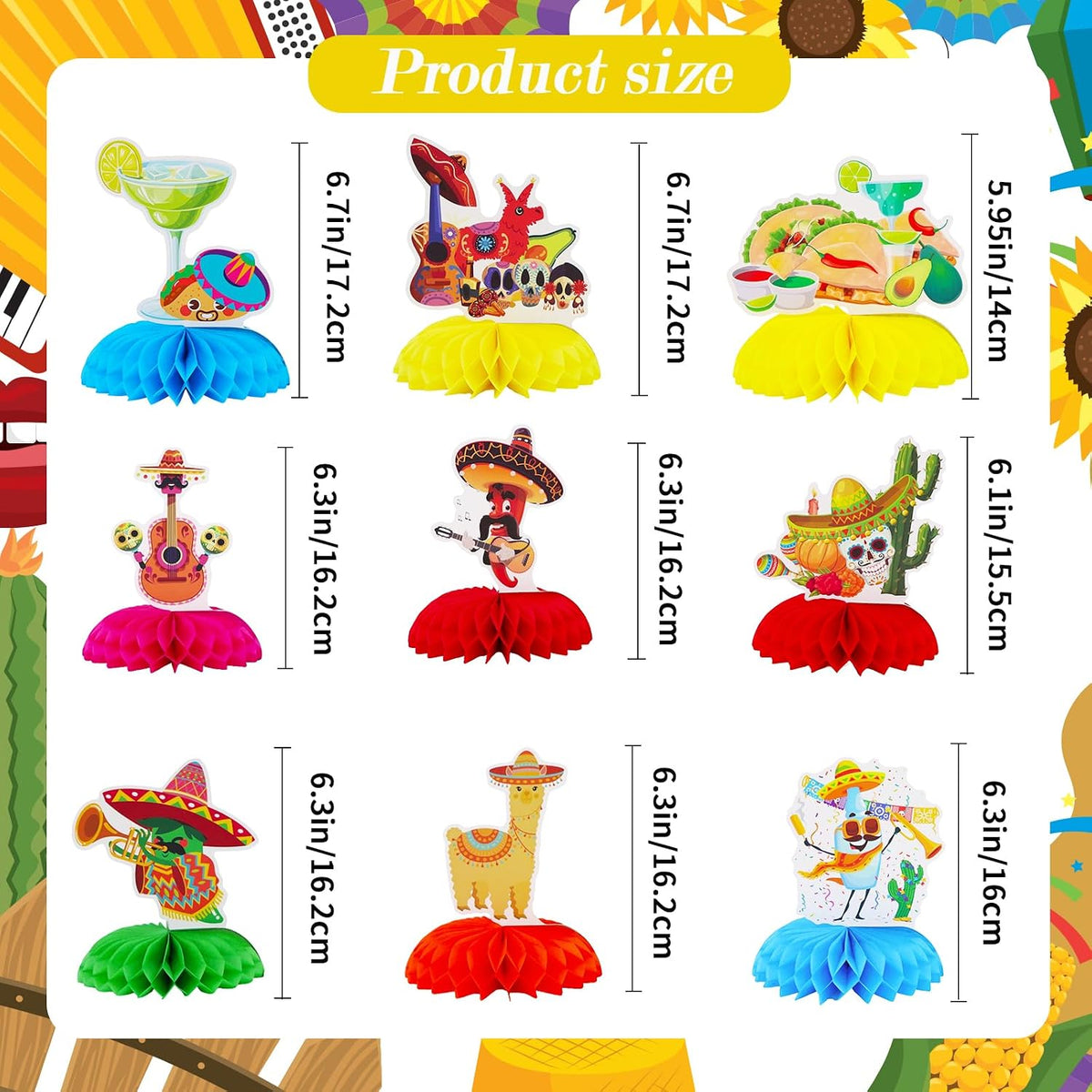 TONIFUL 1st Birthday Black Red Yellow Mouse Themed Table Centerpieces – Fun for Kids & Family - Fiesta - image 2