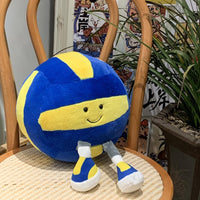 Cute Volleyball Plush Volleyball Gift Stuff Soft Sports Throw Pillow – Fun for Kids & Family - Volleyball Pillow - image 3