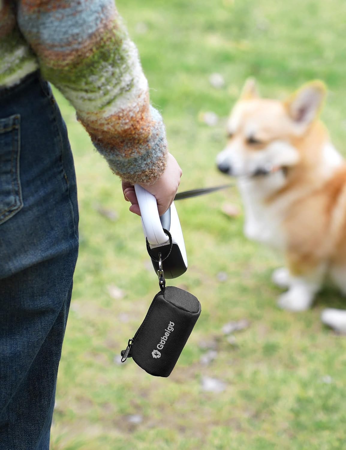 Gobeigo Dog Poop Bag Holder with Used Bag Carrier – Essentials for Dogs - Black - image 2