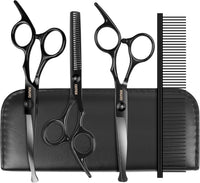 Dog Grooming Scissors with Safety Round Tips Stainless Steel – Essentials for Dogs - Charcoal