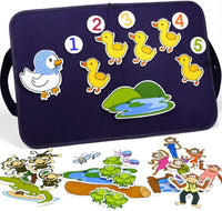 CHEFAN Felt Board for Toddlers, Felt Story Board - Five Duck