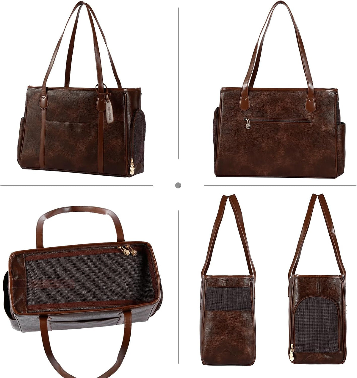 Stylish Dog Purse Carrier - Coffee - image 3