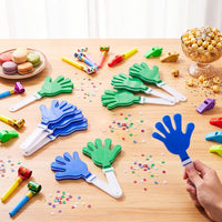 Junkin 48 pack blue and white plastic hand clapper noisemakers - view 31