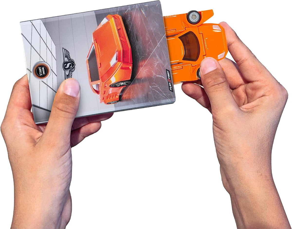 FLAT 2 FAST Original Speed Card Racer - Supercar - 1 Pack / Solar Orange - image 2
