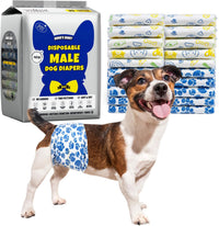 Dono Dog Diapers Male, Disposable Male Dog Wraps 60ct - X-Small / 60.0