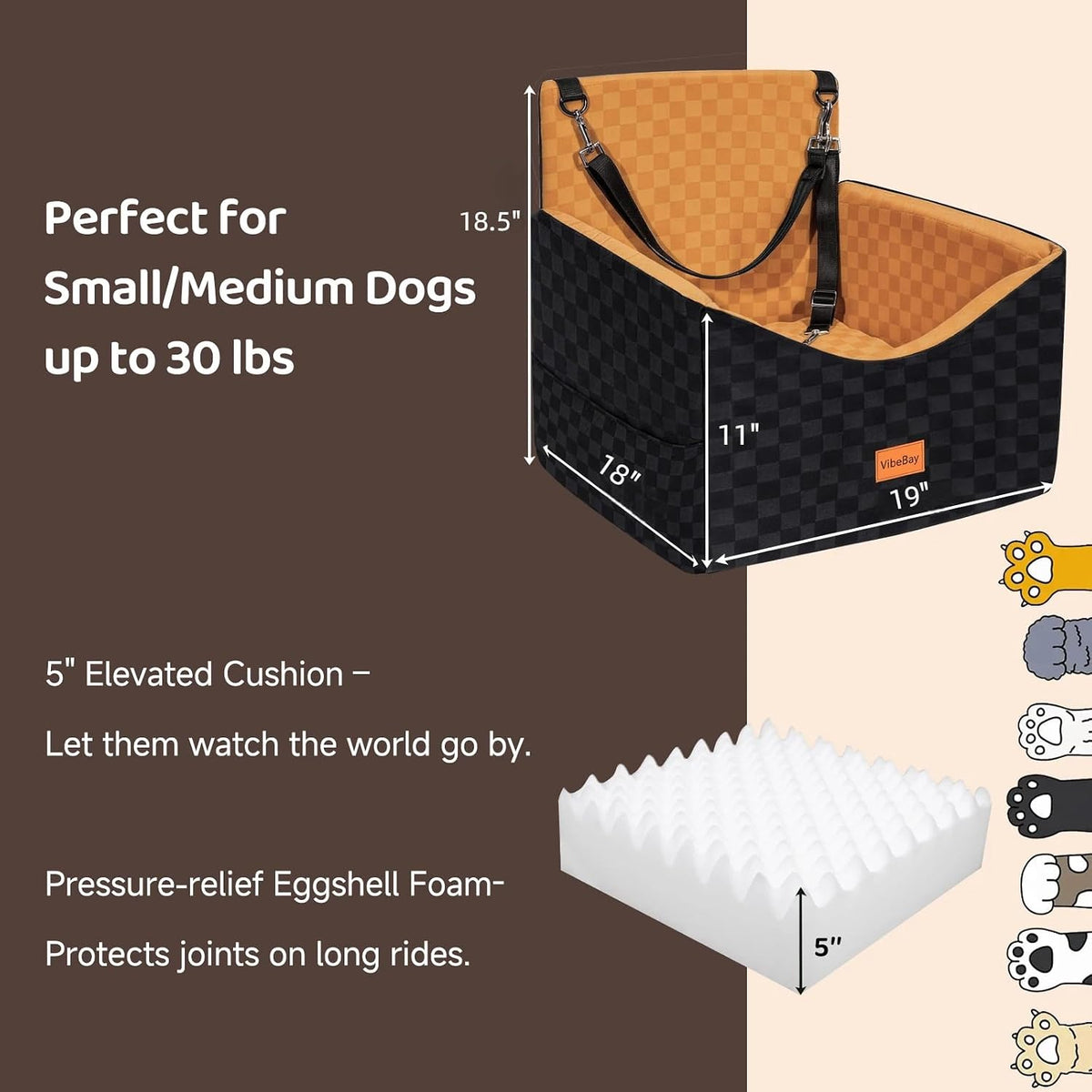 Dog Car Seats for Small Medium Dogs Up to 35lbs - image 2