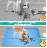 Dog Mat for Food and Water - Blue / 39.4"L x 27"W - image 3