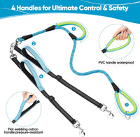 XiaZ Double Dog Leash for Two Dogs Perfect for Small Medium Dogs - Blue / Medium/Large - image 2