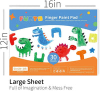 Funto finger paint paper roll, 12 x 400 inch white paper with slide cutter - view 6
