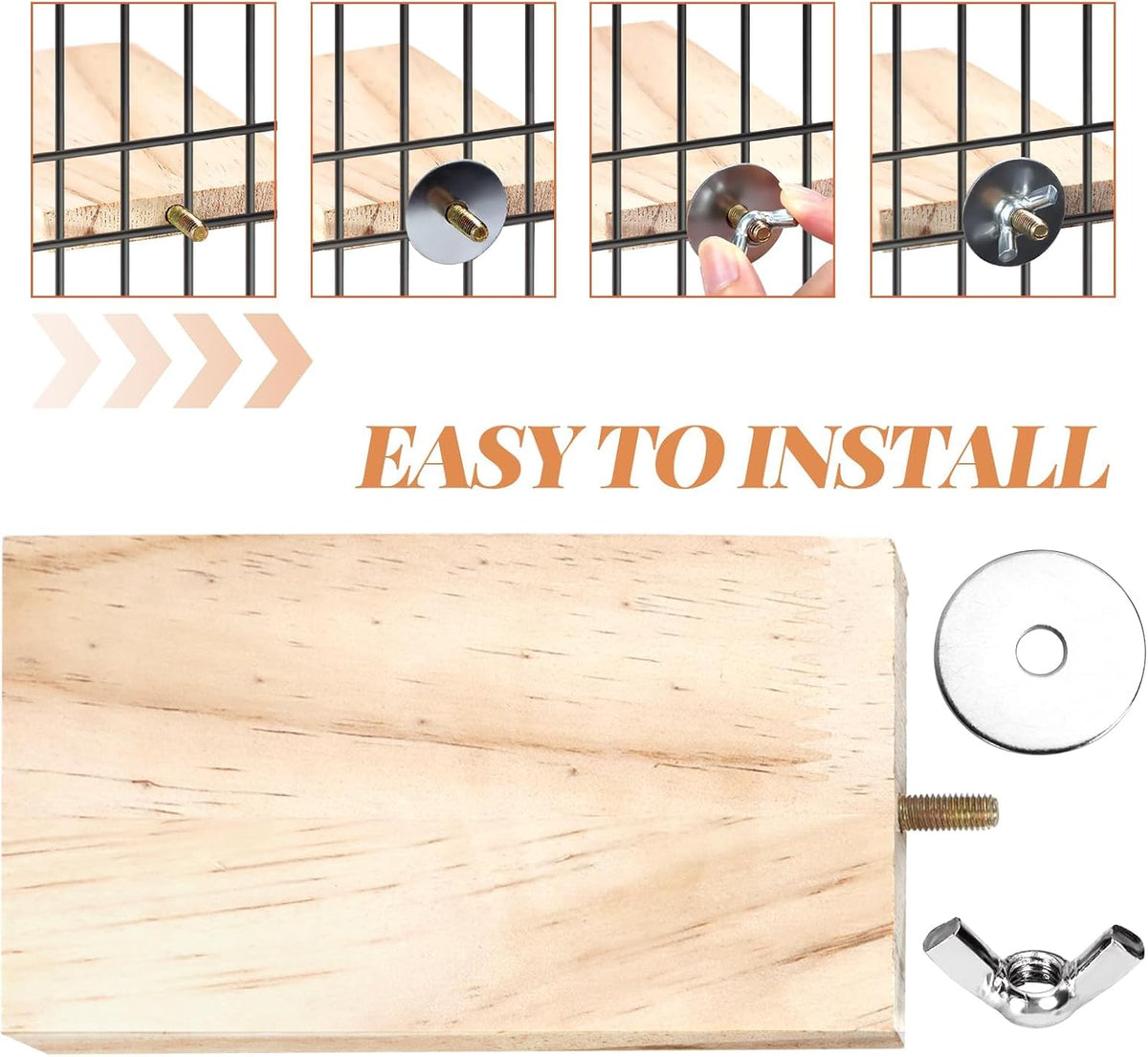 4-Size Wooden Bird Platforms and Corner Perches for Cages – Essentials for Birds - image 3