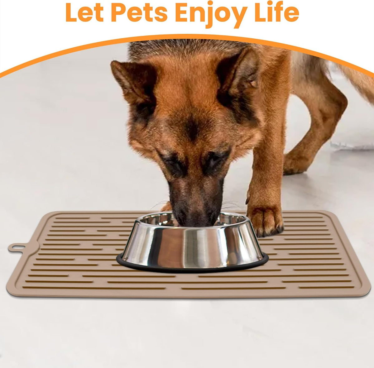 Pet Placemat for Dog and Cat - Taupe - image 3