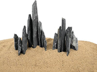 Natural Slate Stone Rocks 2 to 6 inch Aquariums Stone for Aquascaping,Terrariums,Reptile Enclosures,Paludariums, and Gardens-10lb
