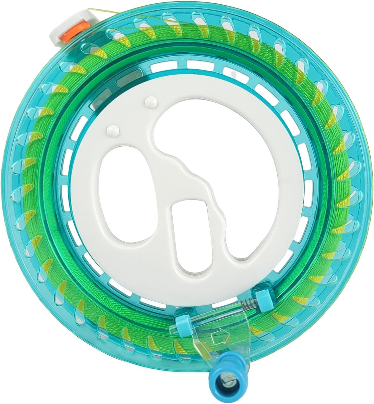 Simxkai Kite Line Winder – Beginner-Friendly Spool with Easy-Grip Handle – Fun for Kids & Family - 7.2in with 650ft / Crystal Blue