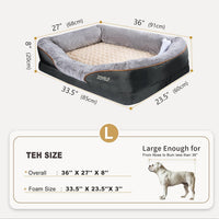 Medium Memory Foam Dog Bed Orthopedic Dog Bed & Sofa with Removable - Large-36"x27" - image 2