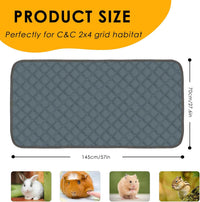 4 Pack Guinea Pig Cage Liners Washable Guinea Pig Bedding Reusable - Dark Grey / 57" x 28" (2 Pack) - image 2