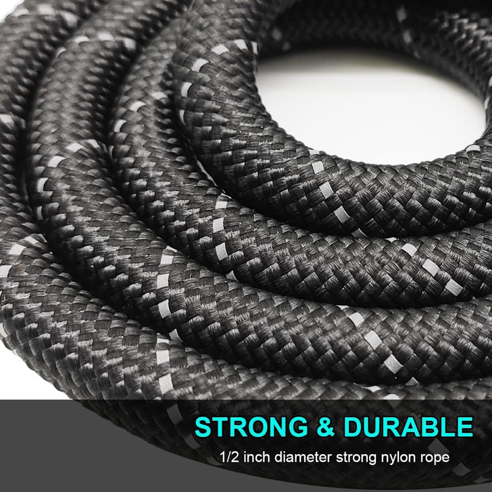 BTINESFUL 6FT Chewproof Dog Leash - black - image 3