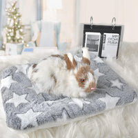 Small Animal Bed Mat, Soft & Warm, Suitable for Guinea Pig - XX-Large(19.7''x15.7'') / Star Grey - image 2