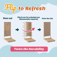 Zakkart 2-Pack L-Shaped Cat Scratching Board, Cardboard - Large 2PC (25.6'' tall) (Pack of 2) - image 3