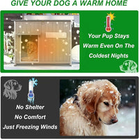 Dog House Outdoor Weatherproof & Wooden Dog Kennel with Chew-Proof Iron Frame，Removable Floor, Adjustable Vent Window, Easy Assembly for Large and Medium Dogs 43.3" D x 29.5" W x 33.5" H