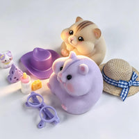 Handmade Hamster Squishy Toy - Christmas Hamser & Cat Set - image 4