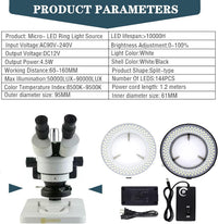 TreochtFUN 144 LED microscope ring light with dimmer control, black - view 3