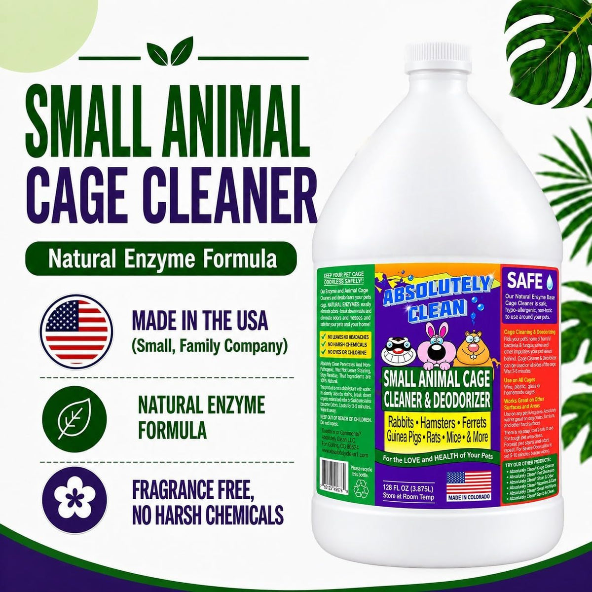 Absolutely Clean Amazing Small Animal Cage Cleaner - 128 Fl Oz (Pack of 1) - image 2