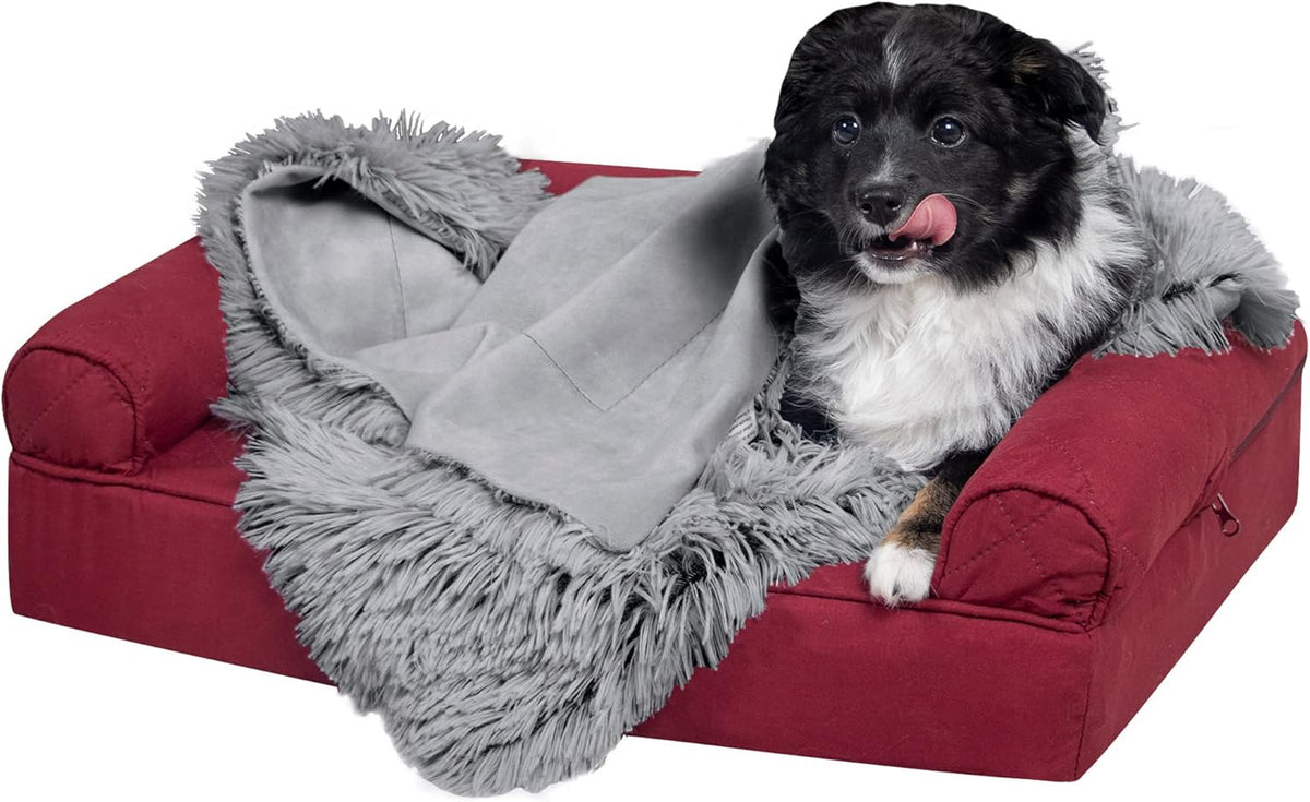 Furhaven Waterproof Throw Blanket for Dogs & Indoor Cats - Gray / Small
