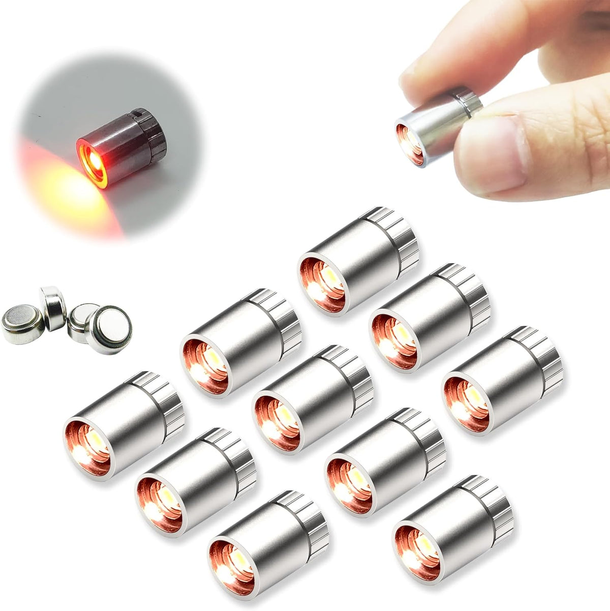 SUZEYAR 10 pcs Miniature Led Lights - Red