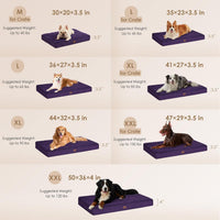 EHEYCIGA Orthopedic Dog Bed Large with Removable Washable Cover - 41*27*3.5 inches / Purple - image 2