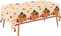 Fall Thanksgiving decorations, Disposable Tablecloth - Thanksgiving Turkey