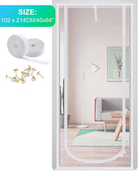 Reinforced Thickened Cat Screen Door - White / Up-u Shape, Fits Door Size up to 38"x 81" - image 2