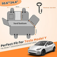 URPOWER Dog Back Seat Extender for Tesla Model Y, Hard Bottom Dog Car Seat Cover Holds 400 lbs, Waterproof Dogs Hammock for Car Pet Backseat & Door Protector Dogs Car Bed for Model Y 2025-2020