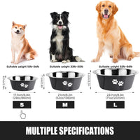Stainless Steel Dog Bowls - Grey / 3.6 Cups/29 OZ - image 4
