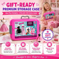 AGENTLAN fashion designer kit for girls with mannequins, fabrics, ribbons and rhinestones - view 4