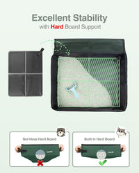 Luxtude Travel Litter Box for Cats, Portable and Easy to Clean – Daily Care for Cats - Green / Large - image 3