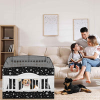 2 Pack Dog Playpens Cover and Bottom Mat Fits 4 Panels - Black - image 3