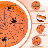 Gistome 96-piece Halloween spider web tableware set with plates, napkins and forks - view 17