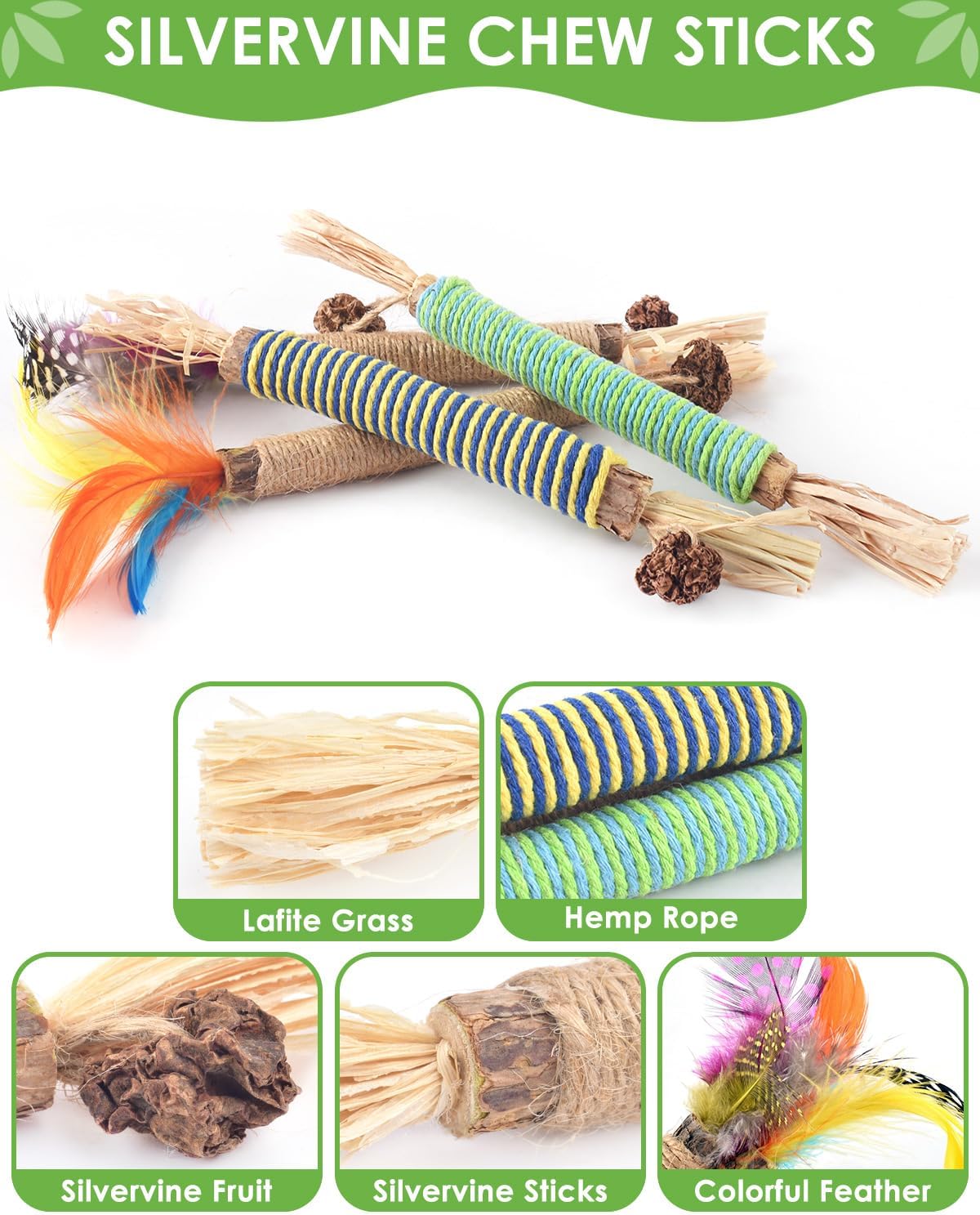 TINDTOP Catnip Chew Toys for Cats - 4 Pack - image 3