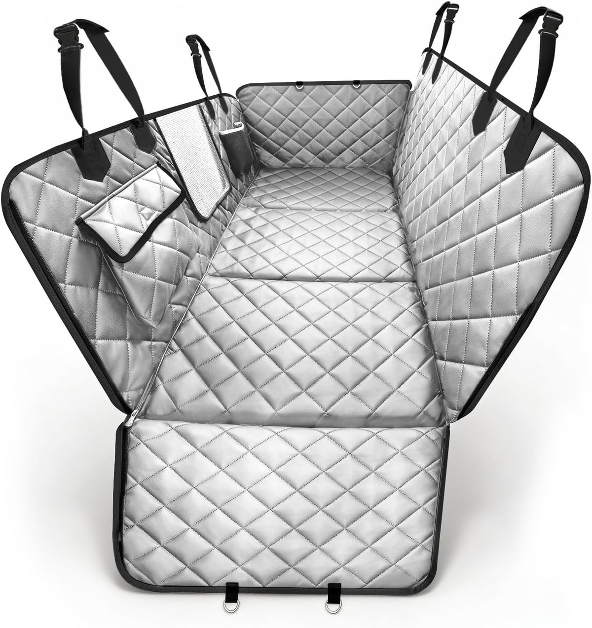 IJVAE Dog Seat Cover for Back Seat - Upgraded Gray / For Full Size Truck