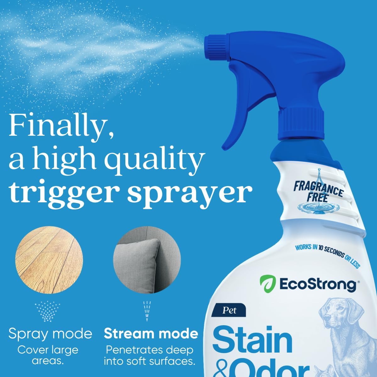 Eco Strong Pet Stain and Odor Remover - Fragrance Free / 32 Fl Oz (Pack of 1) - image 4