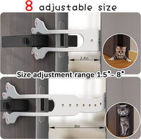 Cat Door Latch Holder, 8 Adjustable Sizes Flexible Cat Door Stopper – Essentials for Cats - 1*white+1*black - image 4
