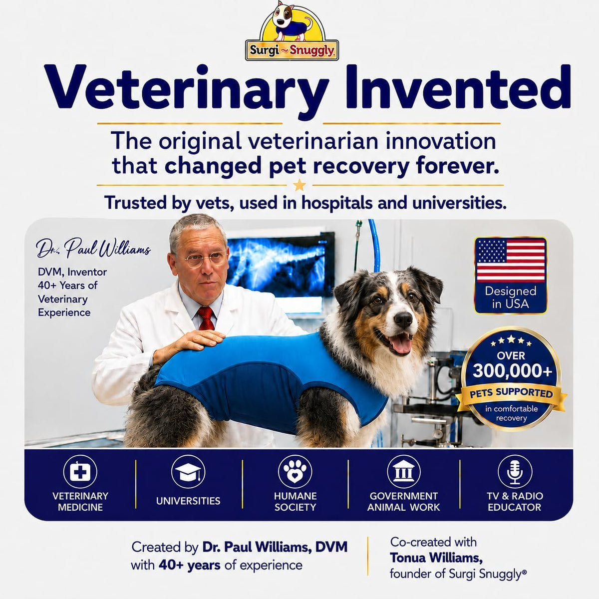 Surgi Snuggly dog surgery recovery suit with adjustable back panel - view 4