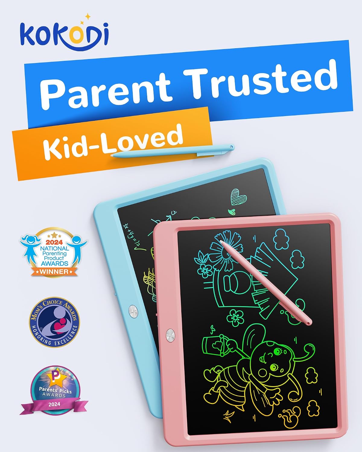 KOKODI LCD Writing Tablet - Pink / 12in - image 2