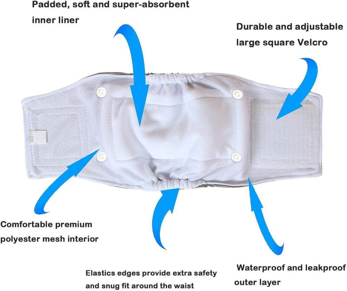 Teamoy Belly Bands for Male Dogs with Inserts - image 3