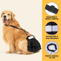 Avont 3 Pack Washable Female Dog Diaper with Suspender-Mixed Patern L – Essentials for Dogs - Pure Color - Black/Brown/Grey / XL - image 3