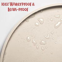 DogBuddy Dog Food Mat, Waterproof Dog Bowl Mat - 32"L x 19"W / White Sand - image 4