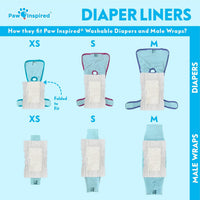 Paw Inspired Disposable Leakproof Dog Diaper Liners - 180 Count (Diaper Liners) - image 4